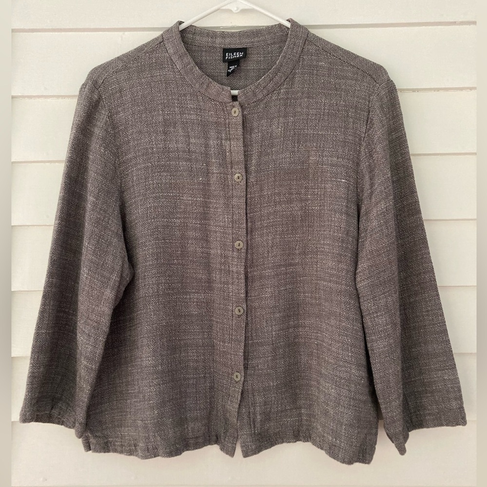 Eileen Fisher | Italian Blend Textured Jacket Size Large